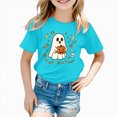 thumbnail image 2 of KPOPLK Toddler Halloween Shirts for Girls - Short Sleeve Tees with Ghosts & Pumpkins Graphics T-shirt Top for 1t-14t,Size 9-10 Years, 2 of 7