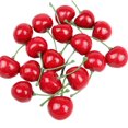 thumbnail image 1 of 30 piezas de cerezas artificiales de imitación para fotografía., 1 of 5