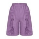thumbnail image 5 of Puntoco Pantalones cortos casuales para mujer Pantalones cortos de tres piezas de color sólido de moda para mujer con cordón, 5 of 5