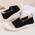thumbnail image 7 of HTHLVMD Women's Knit Slip-On Sneakers, Breathable Mesh Casual Shoes, Women's Casual Slip-On Loafers Comfortable Round Toe Flat Shoes for Daily Wear and Travel, Black 5, 7 of 7