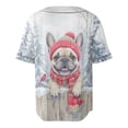 thumbnail image 2 of Playful French Bulldog Welcomes Winter Snowy Day with Cardinal Bird All Over Print 3D Baseball Shirt Dog Lover Gifts Softball Sport - 2017, 2 of 6