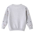 thumbnail image 3 of GYRATEDREAM Toddler Baby Girl Cardigan Sweater Round Neck Long Sleeve Knitted Pullover Tops Autumn Winter Coat Outwear, 3 of 7