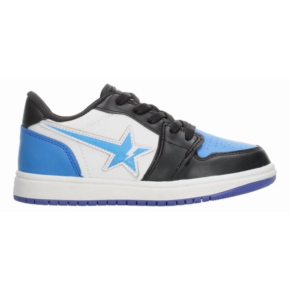 Tenis Niño Vavito Diseño Estrella Azul Negro Casual Ligero Streetwear Cintas Agujetas Ajustables negro 18 MX