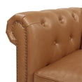 thumbnail image 6 of Pemberly Row Modern / Contemporary Armchair Caramel Tan Brown, 6 of 9