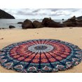 thumbnail image 3 of Tapiz redondo para playa, estampado de tapiz, estera de Picnic, manta de playa, 3 of 7