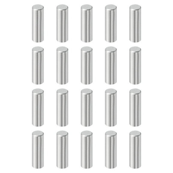 20Pcs 8mm x 25mm Dowel Pins, 304 Stainless Steel Shelf Support Peg Pin, Silver