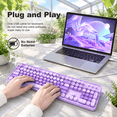 Large Print Wired Full-Size Computer with Number Pad, Purple - Walmart.com