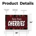 thumbnail image 2 of Farm Fresh Cherries Yard Sign 24 Inch x 36 Inch Double Sided Weatherproof Heavy-Duty Plastic with Stake | Sweet Fruits, Orchard Fresh, Seasonal Produce | Made in USA, 2 of 7