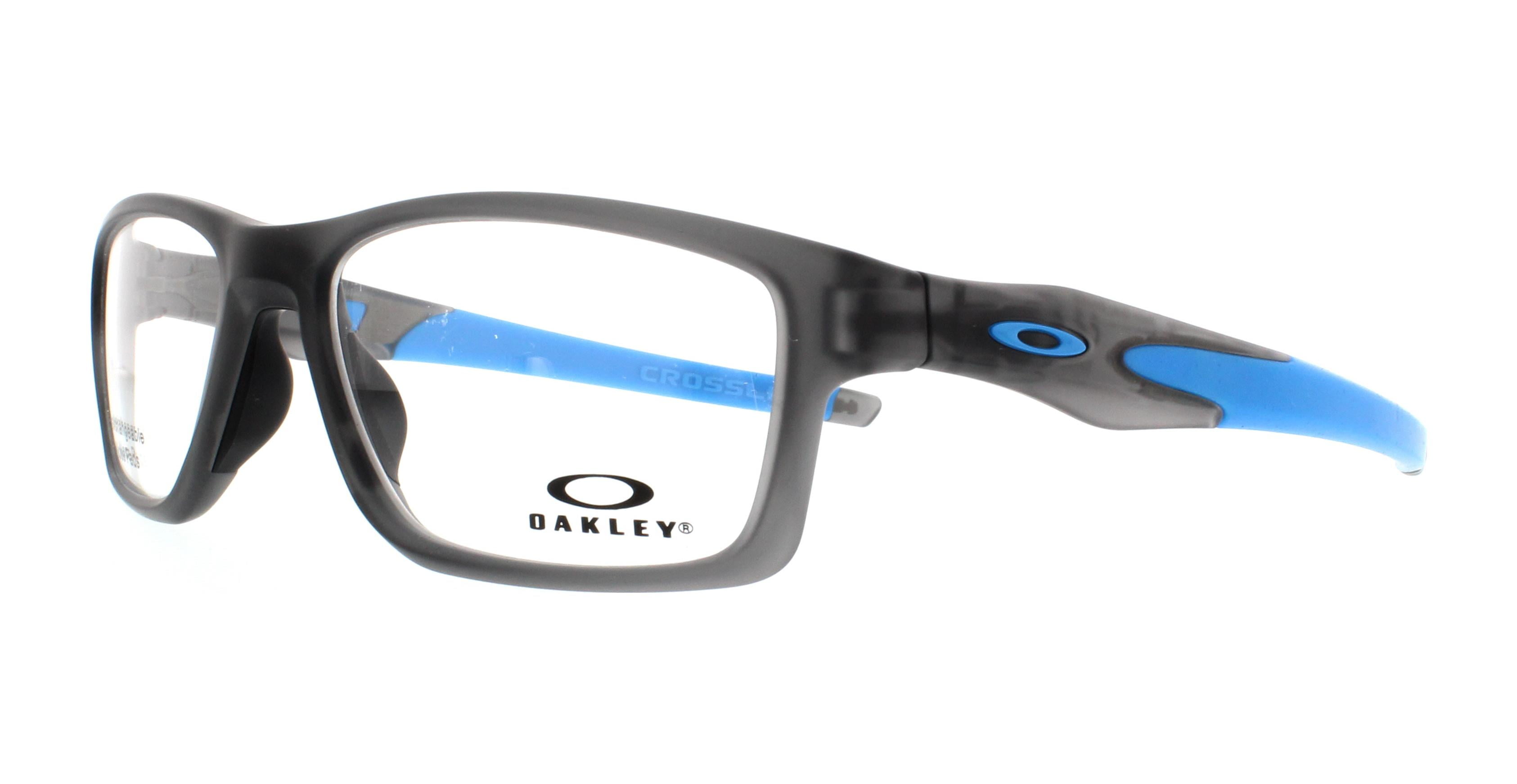 oakley eyeglasses crosslink mnp (ox80900255) satin grey smoke 55mm