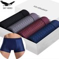 thumbnail image 2 of 4 unids/lote de calzoncillos para hombre, calzoncillos para hombre, calzoncillos tipo bóxer, calzoncillos para hombre, calzoncillos con agujeros de bambú, talla grande 5XL6XL7XL Tan Jianjun unisex, 2 of 2