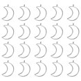 thumbnail image 1 of Uxcell 60Pcs Colgantes de Aleación Abiertos, Colgante de Marco Hueco de Luna, Colgante de Marco Abierto Geométrico, Tono Plateado, 1 of 6