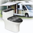 thumbnail image 6 of HELLHERO Spider's Web Toilet Dust Cover Set Universal Toilet Lid Dust Cover Set & Pack of 2 Adjustable Elastic Bottom, 6 of 8