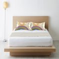 thumbnail image 6 of Yayeee Pillowcase Standard Size Set of 2 Satin Wrinkle Resistant Pillow Case, Beige Rainbow, 6 of 7