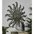 thumbnail image 3 of DecMode Gray Metal Sun Indoor Outdoor Face Home Wall Decor with Ribbed Detailing, 36" x 4" x 36", 3 of 14