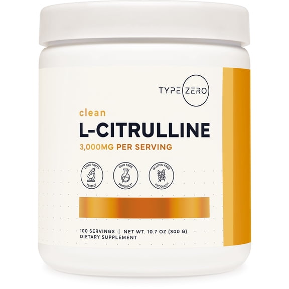 Type Zero Pure L-Citrulline Base Powder (No Malate) 300 Grams