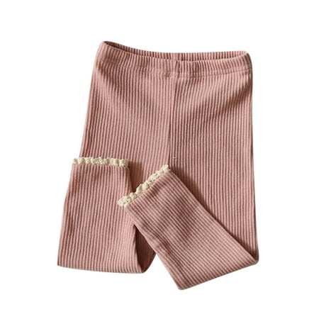 

Frobukio Toddler Baby Girls Boys Leggines Rib Knit Lace Trim Pantyhose Winter Warm Tights Leggings Pants Pink 3-4 Years