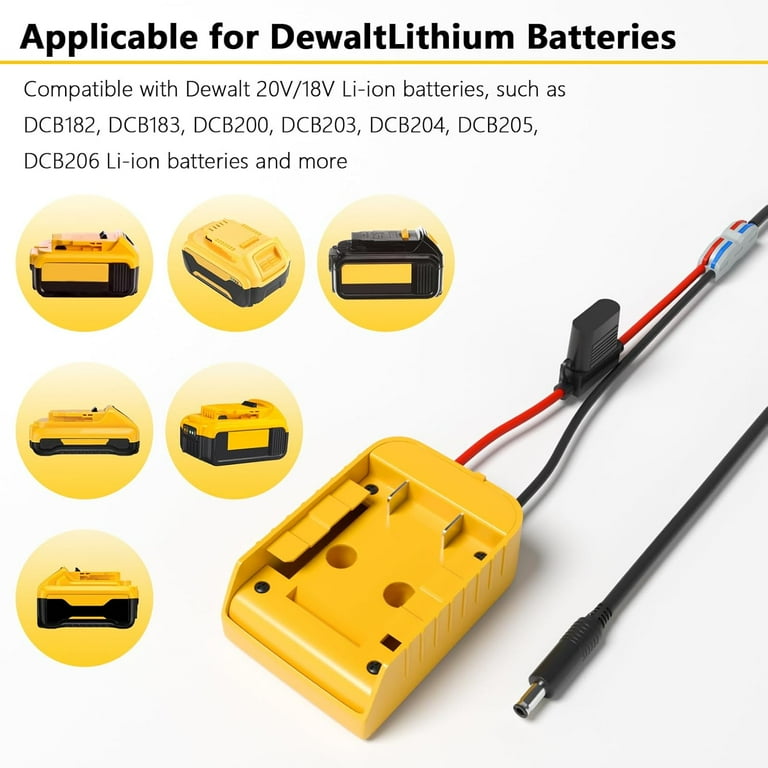 Starlink Mini DC Power Cable for Dewalt Battery, Compatible with