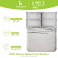thumbnail image 4 of BAMPURE Luxury Series 6 Pcs King Sheet Set - 100% Viscose derived from Bamboo Sheets King Size - Super Soft Viscose Bamboo Cooling Sheets for Hot Sleepers -Up to 16 Deep Pocket King Sheets (L.Grey), 4 of 5