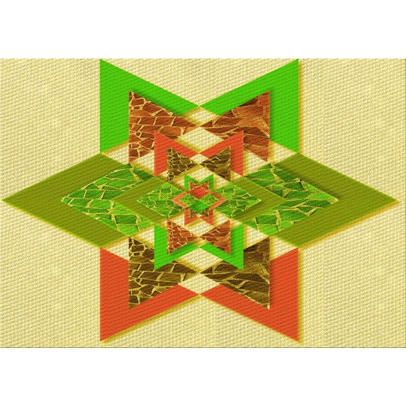 Ahgly Company Machine Washable Indoor Rectangle Transitional Slime Green Area Rugs, 6' x 9'