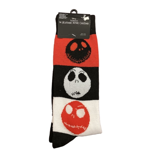 Disney The Nightmare Before Christmas Jack Skellington Knee High Socks Mens 6-12