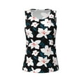 thumbnail image 4 of Fotbe Lilies Flowers Womens Loose Fit Casual Flowy Slim-Fit Tank Tops Athletic Round Neck Trendy Sleeveless Summer Tops for Gym and Yoga-Small, 4 of 9