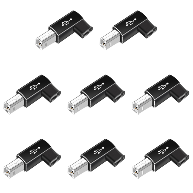 Adaptador USB Tipo C A B para Controlador MIDI Impresora (codo)