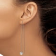 thumbnail image 3 of Stainless Steel Polished Disc Dangle Threader Earrings (165.8 X 7) Made In China sre1358, 3 of 5