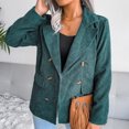 thumbnail image 1 of Chaqueta informal Blazer, Blazer de pana para mujer, Chaqueta de oficina de manga larga doble, Blazer de pana para mujer, Ingeniería de precisión, 1 of 9