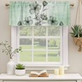 thumbnail image 3 of Green Floral Valances for Windows, Decorative Rod Pocket Window Valance Curtains, Country Rustic Ombre Painting Art Watercolor Short Curtain Drapes for Kitchen/Living Room, 2 Panels, 60" W x 18" L, 3 of 8