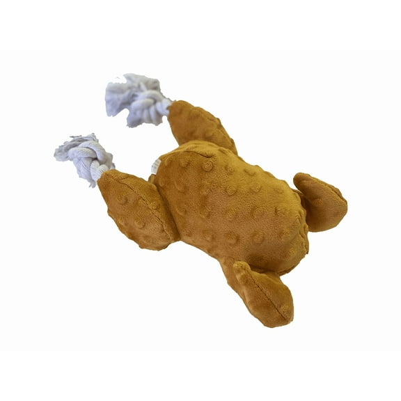 SteelDog Turkey Plush Dog Toy, Squeaker, Tennis Ball Inside for Interactive Play