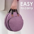 thumbnail image 4 of Embroidery Project Bag, Round Cross Stitch Storage Case, Double Layer Needlework Supplies Organizer for Floss and Tools, Portable Sewing Craft Gift for Mothers Day, 4 of 8