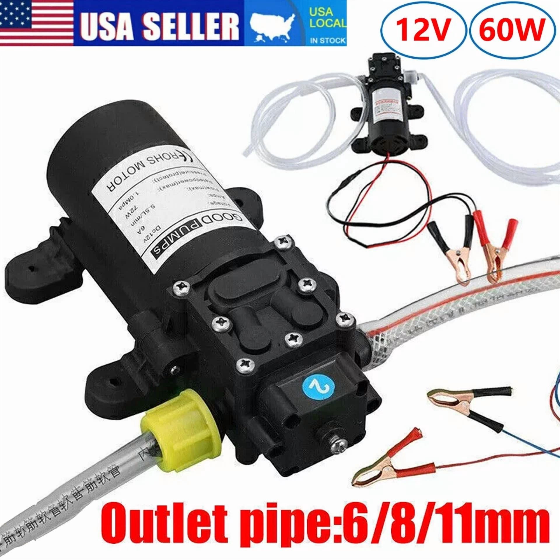 CIRCLE- Usa 12V Motor Oil Fuel Fluid Extractor Electric Siphon Transfer Change Pump 60W