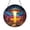 Acrylic 3.5 Inch, variant on UFO Stained Glass Style Christmas Ornament, Cosmic Night Sky Tree Hanging Decor, Sci Fi Inspired Window Accent Holiday Gift