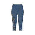 thumbnail image 5 of Aimik Plus Size Capri Shorts for Women Summer Floral Print Beach Sports Pant Slim Fit Tights Stretchy Soft Cropped Pants, 5 of 6