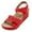 Red, variant on CAIXIA Women Sandals Women's Hook and Loop Strap Casual Sandals with Mid Heel Comfortable Walking Footwear for Ladies and Girls,Red