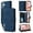 Blue, variant on Dteck for iPhone 16 Wallet Case, Crossbody Phone Purse with Card Holder for Women Men, Soft PU Leather Zipper Carry Cover with Shoulder Strap for iPhone 16,Brown