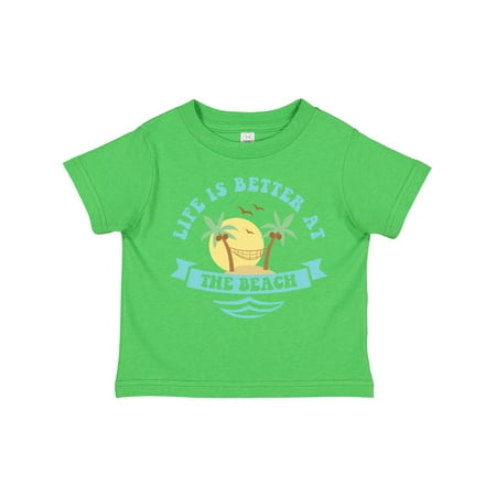 

Inktastic Life s Better at the Beach Gift Toddler Toddler Girl T-Shirt