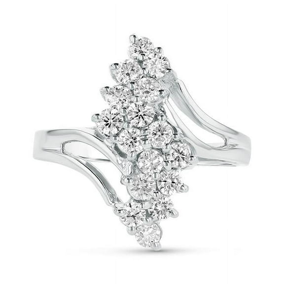Louis Creations RL2422K-WG-7 0.80 CTW Diamond Ring, 14K White Gold - Size 7