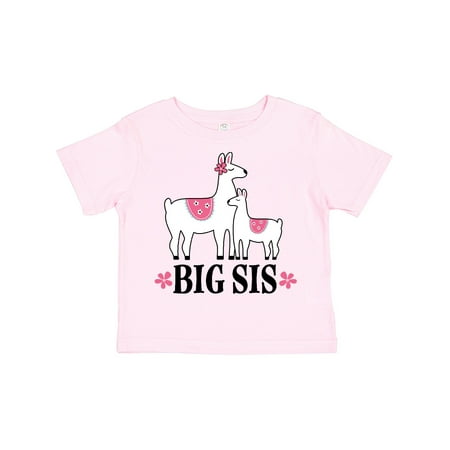 

Inktastic Big Sis Girls Llama Sister Gift Toddler Toddler Girl T-Shirt