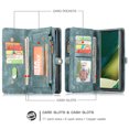 thumbnail image 6 of Galaxy Note 20 Ultra Case, Allytech Premium PU Leather Flip Stand Zipper Multiple Cards Slots Magnetic Closure Detachable Back Cover Wallet Pocket Case for Samsung Galaxy Note 20 Ultra, Green, 6 of 8