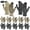 C-10 Pair/Dark Gray+Beige, variant on KOITHOT 10 Pairs Winter Gloves for Women and Men, Warm Winter Touch Screen Gloves for Cold Weather