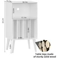 thumbnail image 3 of Record Player Stand with Storage - Mid-Century Modern Vinyl Record Holder, 3 of 8
