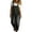 #0233-Black, variant on Pounoo Women's Rompers Denim Button Front Overalls Vintage Casual Style Lightweight Loose Wide Leg Comfort Jumpsuits Gift