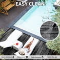 thumbnail image 3 of VUNATE Outdoor Rug Carpet 9'x12' Waterproof Reversible Patio Rug Portable Modern Abstract Indoor Outdoor Rug Plastic Straw Rug for RV Camping Garden Picnic Deck Backyard Porch Decor Black and Gray, 3 of 7
