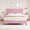 Pink velvet-King, variant on Twin Size Bed Frame, Upholstered Platform Bed Frame With Height Adjustable Headboard, Wood Slats Support, No Box Spring Needed, Noise Free, Pink