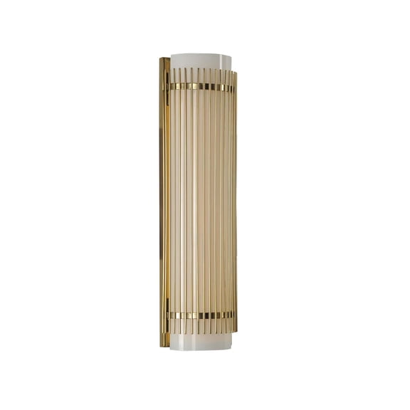 Kalco Lighting Edgewater Transitional Glass LED Bath Light in Vintage Brass