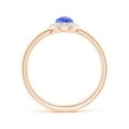 thumbnail image 2 of ANGARA Natural Bezel-Set Pear-Shaped Tanzanite Ring with Beaded Halo in 14K Rose Gold for Women (Size-6x4mm) | December Birthstone, Anniversary, Jewelry Gift for Women | Natural Tanzanite Ring, 2 of 9