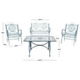 thumbnail image 5 of SAFAVIEH Sophie Outdoor Patio 4 Pc Conversational Set, Antique Blue, 5 of 7