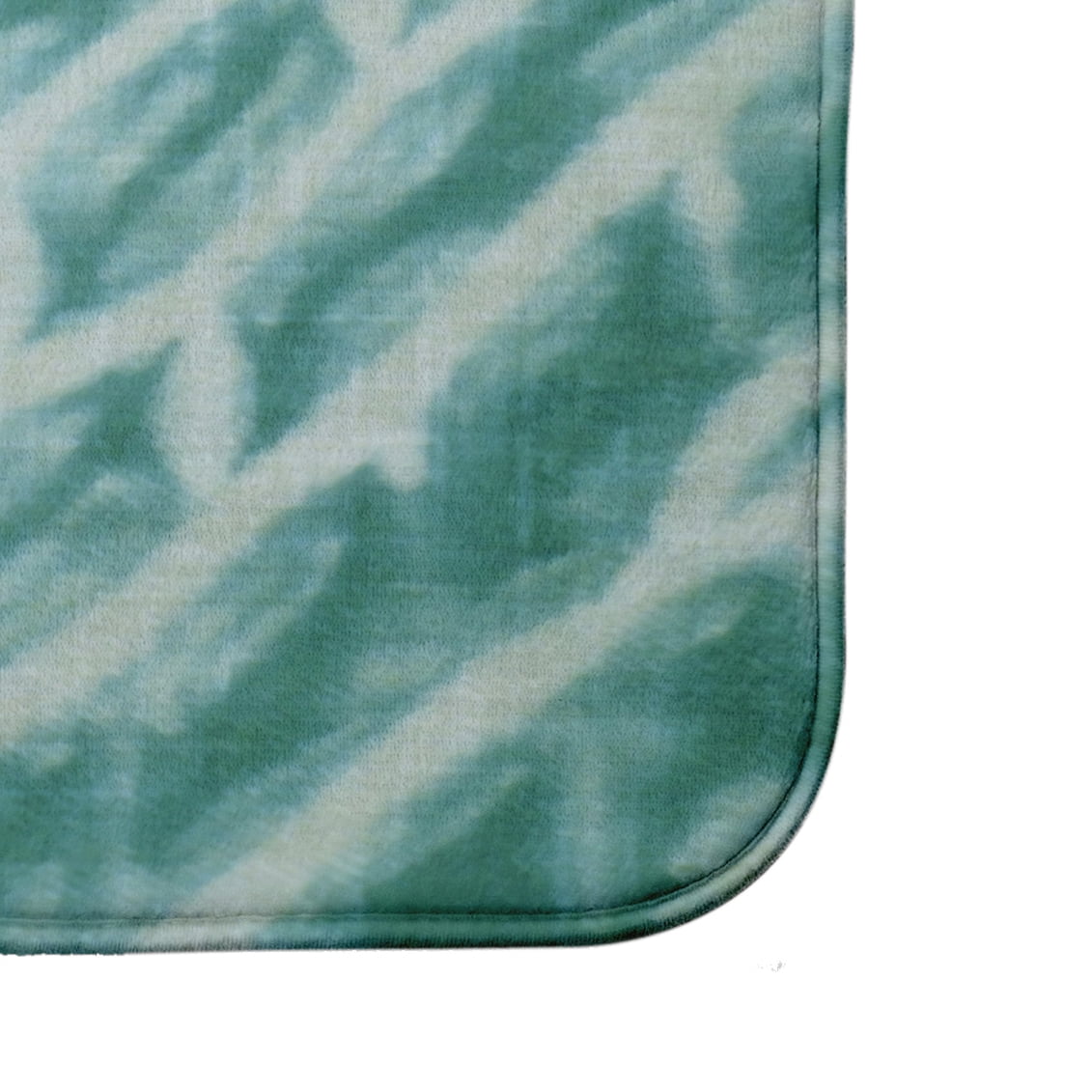 Simply Daisy 34" x 21" Plush Microfiber Teal Shibori Stripe Bath Mat