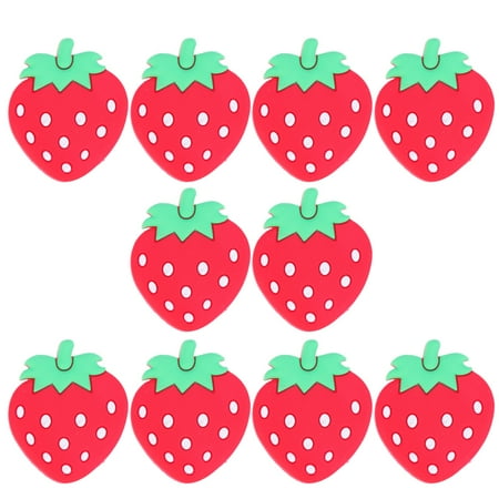 

10pcs Fruit Refrigerator Magnet Sticker Office Magnet Fruit Fridge Magnet (Strawberry)